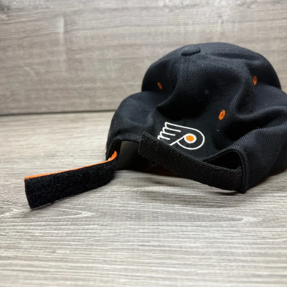 NHL Philadelphia Flyers Hat Mens OSFA Black Orange Center Ice Strapback Cap